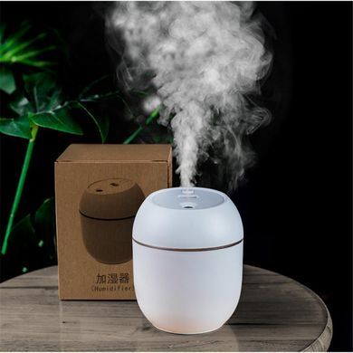 Розовый ультразвуковой мини увлажнитель воздуха USB Humidifier с подсветкой