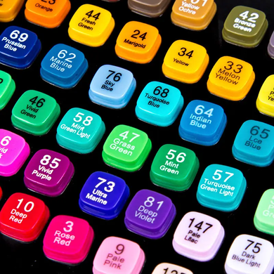 Набор скетч маркеров для рисования 204 шт,для рисования,фломастеры для творчества, цветные, Разные цвета