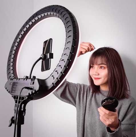 Кільцева LED лампа RL-18, 45см, пульт у комплекті, Черный
