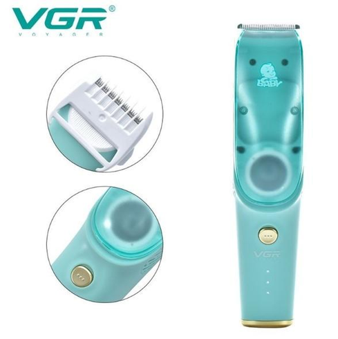 Безшумна машинка для стрижки дітей та немовлят VGR Baby V-151, Бездротовий тример 3 насадки з витяжкою