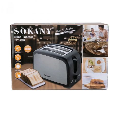 Тостер Sokany HJT-008S 800 Вт, Черный