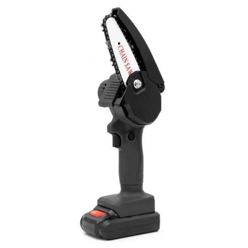 Аккумуляторная цепная мини-пила сучкорез для обрезки деревьев Mini Electric Chainsaw Black 1 АКБ