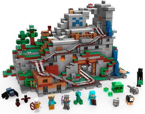 Конструктор Bela My World "Печера в горах" Minecraft, 2886 деталей, Разноцветный