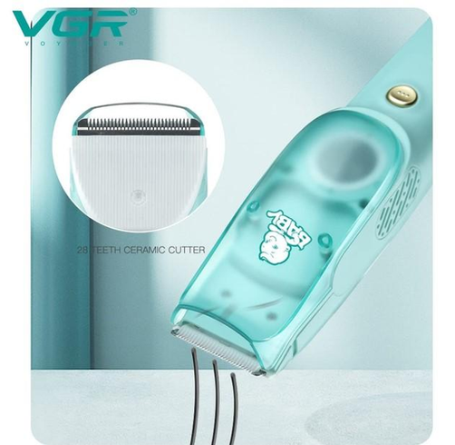 Безшумна машинка для стрижки дітей та немовлят VGR Baby V-151, Бездротовий тример 3 насадки з витяжкою