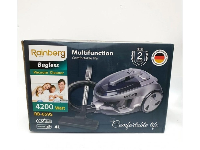 Пылесос Rainberg RB-659S колбовой с регулятором мощности HEPA фильтр 4L - 4200 W