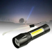 Ручной аккумуляторный фонарик с боковым диодом Power style MX-829-COB , Черный