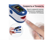 Пульсометр для вимірювання пульсу та сатурації JZK-302 Синій, пульсоксиметр на палець