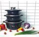 Набор кастрюль Higher Kitchen НК-301 с гранитным антипригарным покрытием 8 предметов