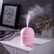 Розовый ультразвуковой мини увлажнитель воздуха USB Humidifier с подсветкой