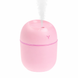 Розовый ультразвуковой мини увлажнитель воздуха USB Humidifier с подсветкой